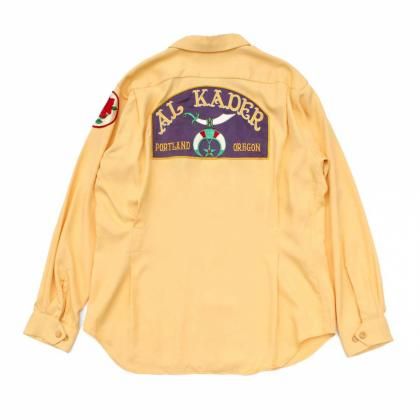  Ρơ L/S 롼ץ顼 졼 ܡ ġNAT NASTۡEarly 1950's-Mustard 16 1/2(XL~) Shriner