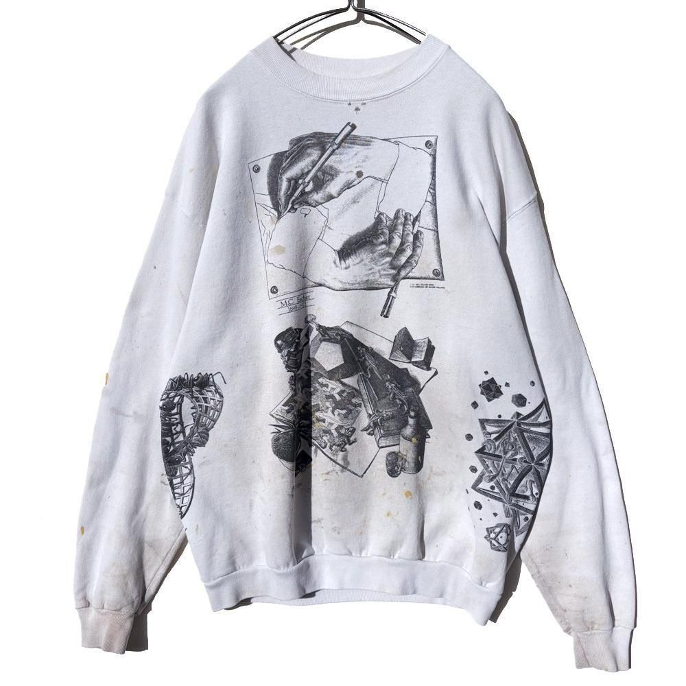 ���� ���� ��M.C Escher - Made In USA�ۥ�����ơ��� MC ���å��㡼 �ɥ������󥰥��顼���� �������åȥ���ġ�1991's��Vintage Art Sweat Shirt
