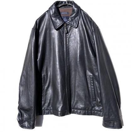  ΡNAUTICAۥơ åץå 쥶㥱åȡ1990's-Vintage Single Leather Jacket