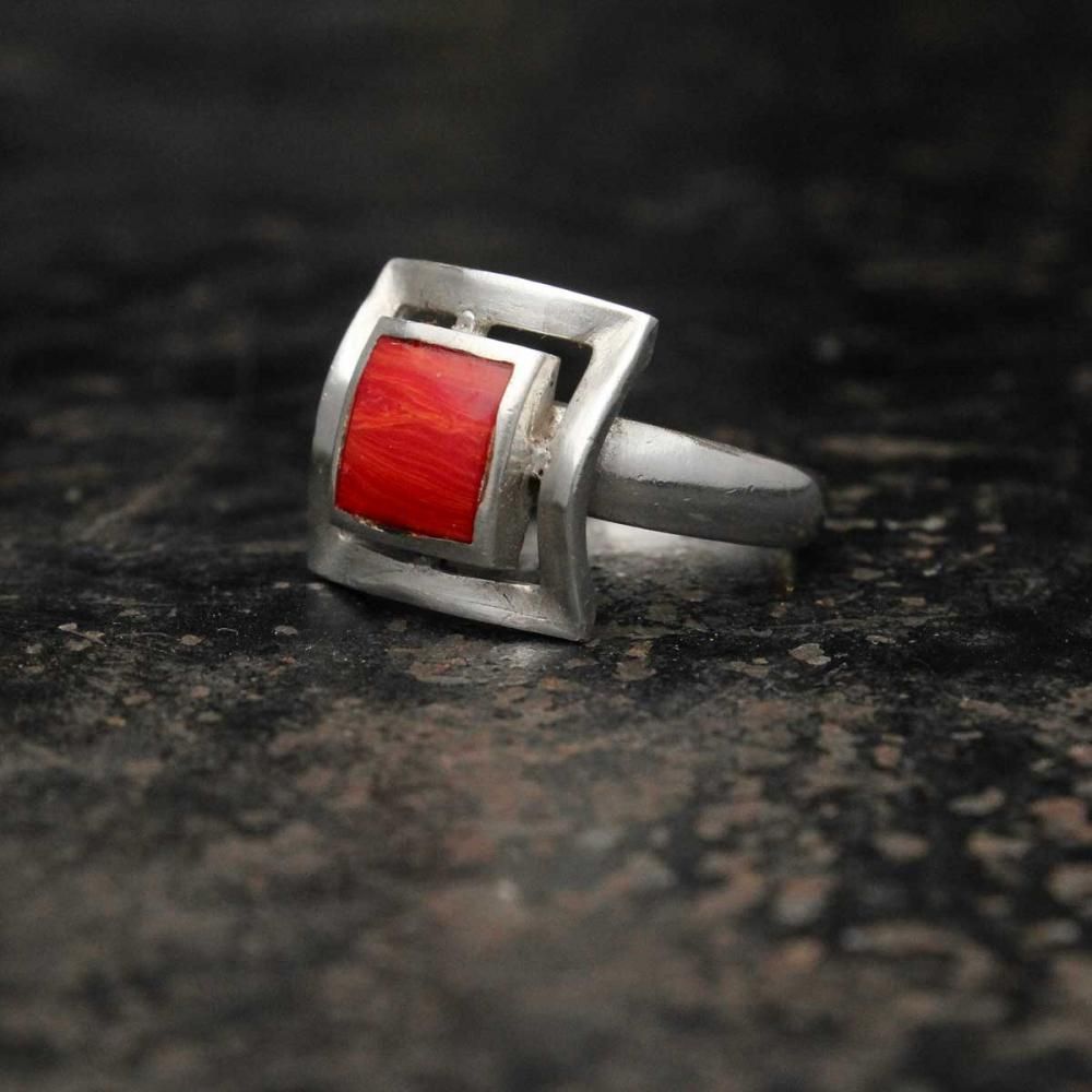 ���� ���� ������ơ��� ���������������� ����С���󥰡�STERLING �� Red Jasper��Square Design