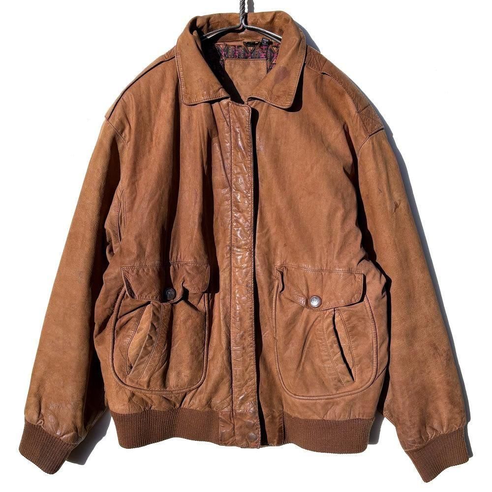 ���� ���� ��MIXED BLUES�ۥ�����ơ��� A-2�������� �쥶�����㥱�åȡ�1990's-��Vintage Type A-2 Leather Jacket