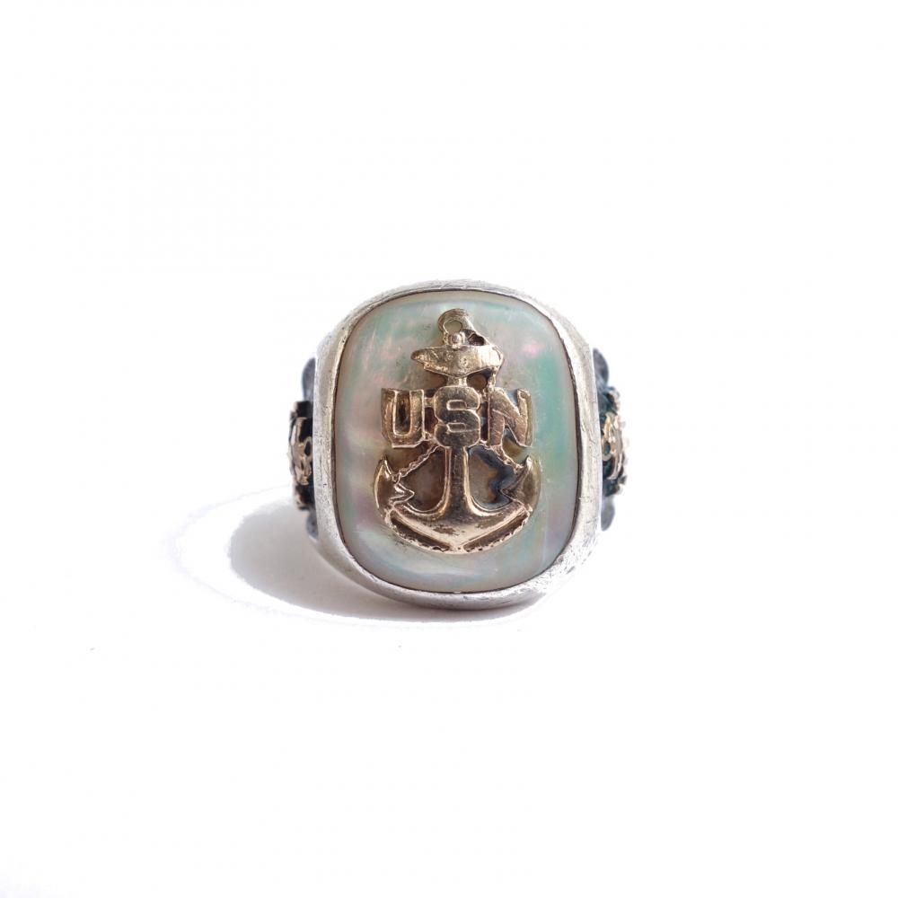 ミリタリーリング【1940's~1950's】【U.S.NAVY】【STERLING 12KGF】VINTAGE MILITARY RING