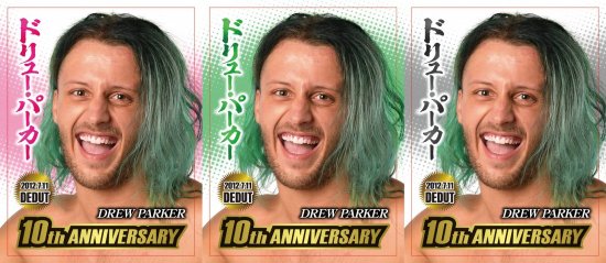 ドリュー・パーカーデビュー10周年記念ステッカー(ver.1) - BJ-SHOP（大日本プロレス公式通販サイト）