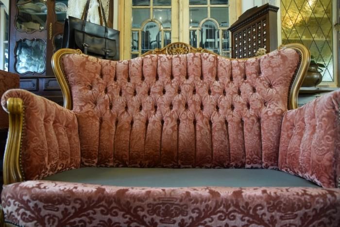 LouisXV ロココ 貝殻オーナメント 2人掛けソファ | フランス製