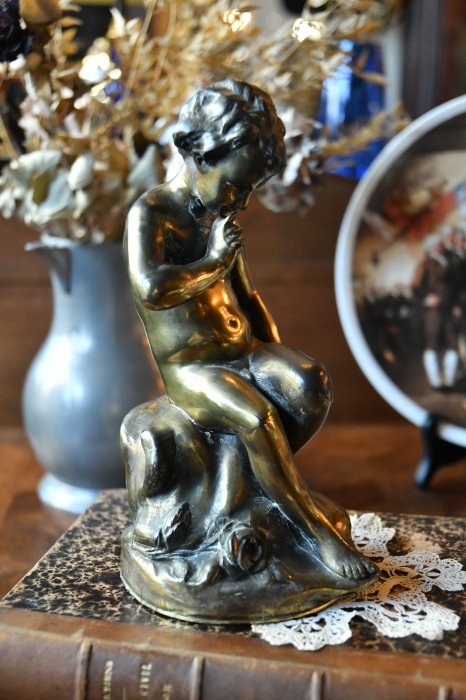 ブロンズ像 ルイ15世 ロココ 愛らしい男の子の置物 (送料込み) - Antiques Jete　アンティークス ジュテ