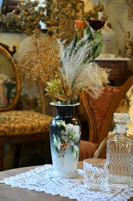 オパリンガラス花瓶ガラス花瓶