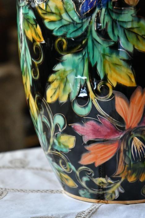 色鮮やかな陶器の壺 | 豪華なオブジェ - Antiques Jete