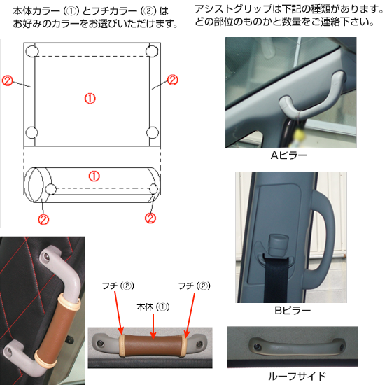 オーダーアシストグリップカバー（汎用タイプ） - カー用品＆生活雑貨