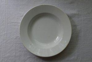 CREIL&MONTEREAU 古い白無地のお皿　深皿