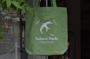 Original tote bag　ツバメ　黄緑ｘ白