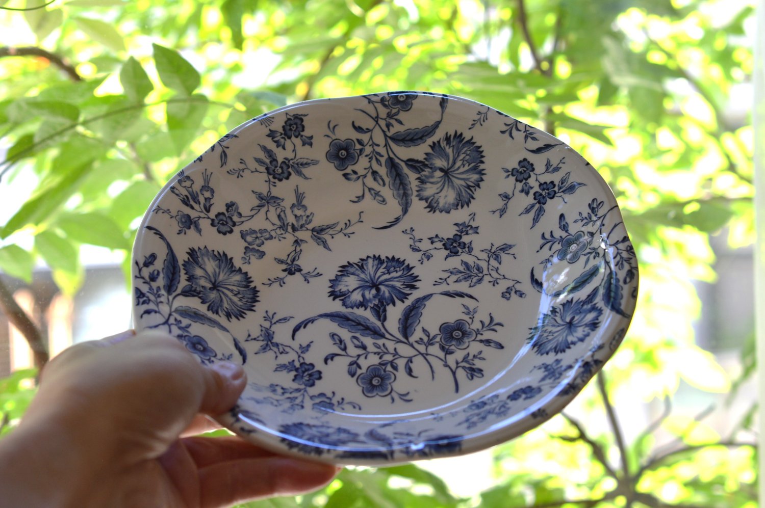 Gien & Enoch Wedgwood “Wild flower” 深皿21cm - Tsubame Markt