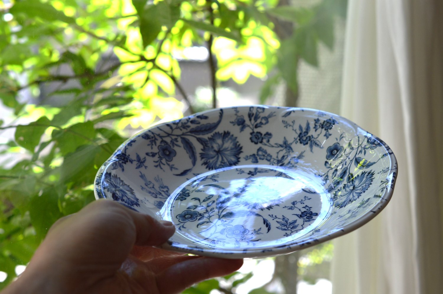 Gien & Enoch Wedgwood “Wild flower” 深皿21cm - Tsubame Markt