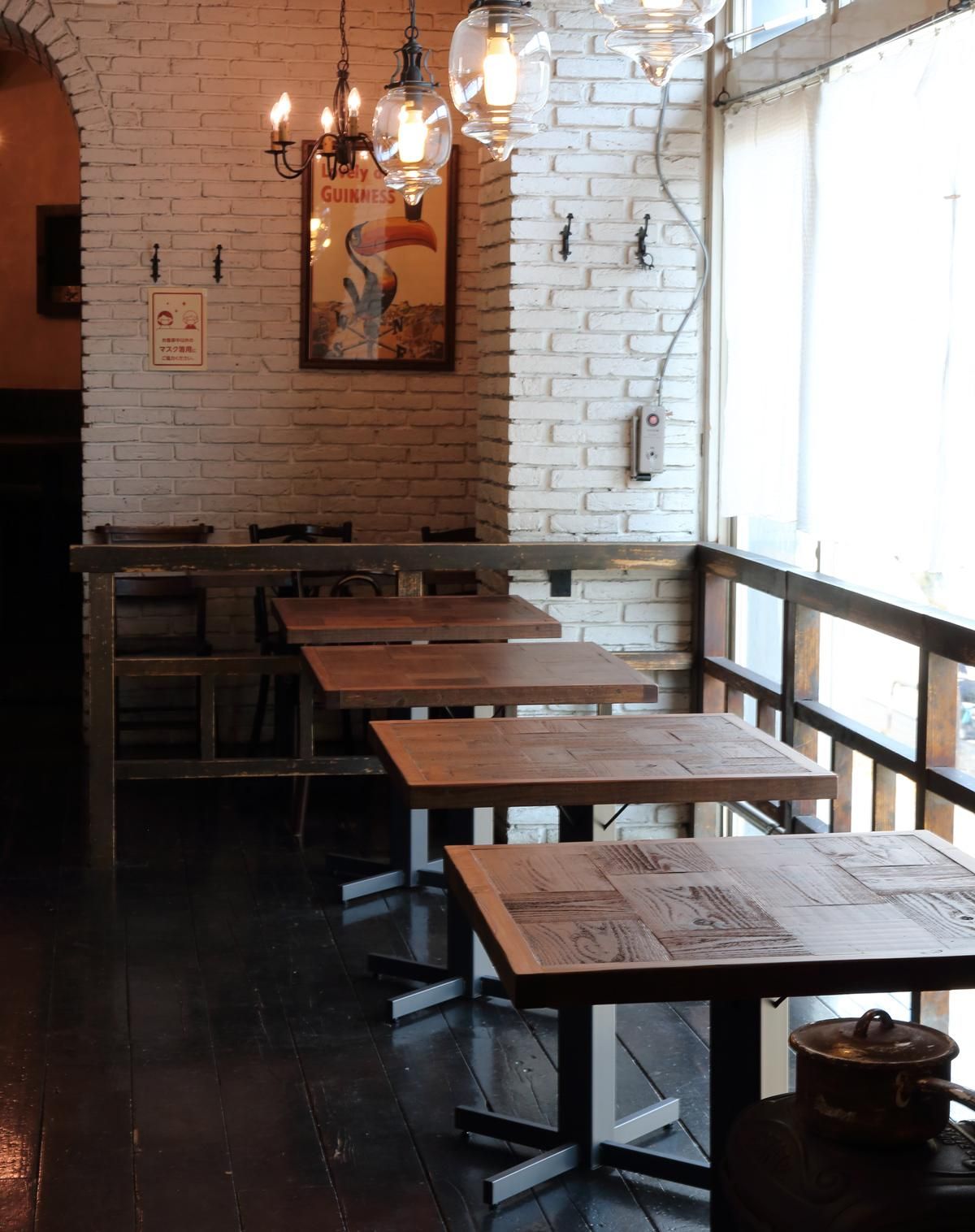 ikp パッチワークcafeカフェテーブル/古材家具イカピー