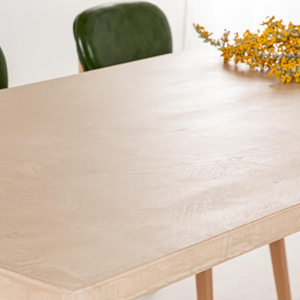 120ベージュBM08 斜めクリーム脚 | モールテックスダイニングテーブル