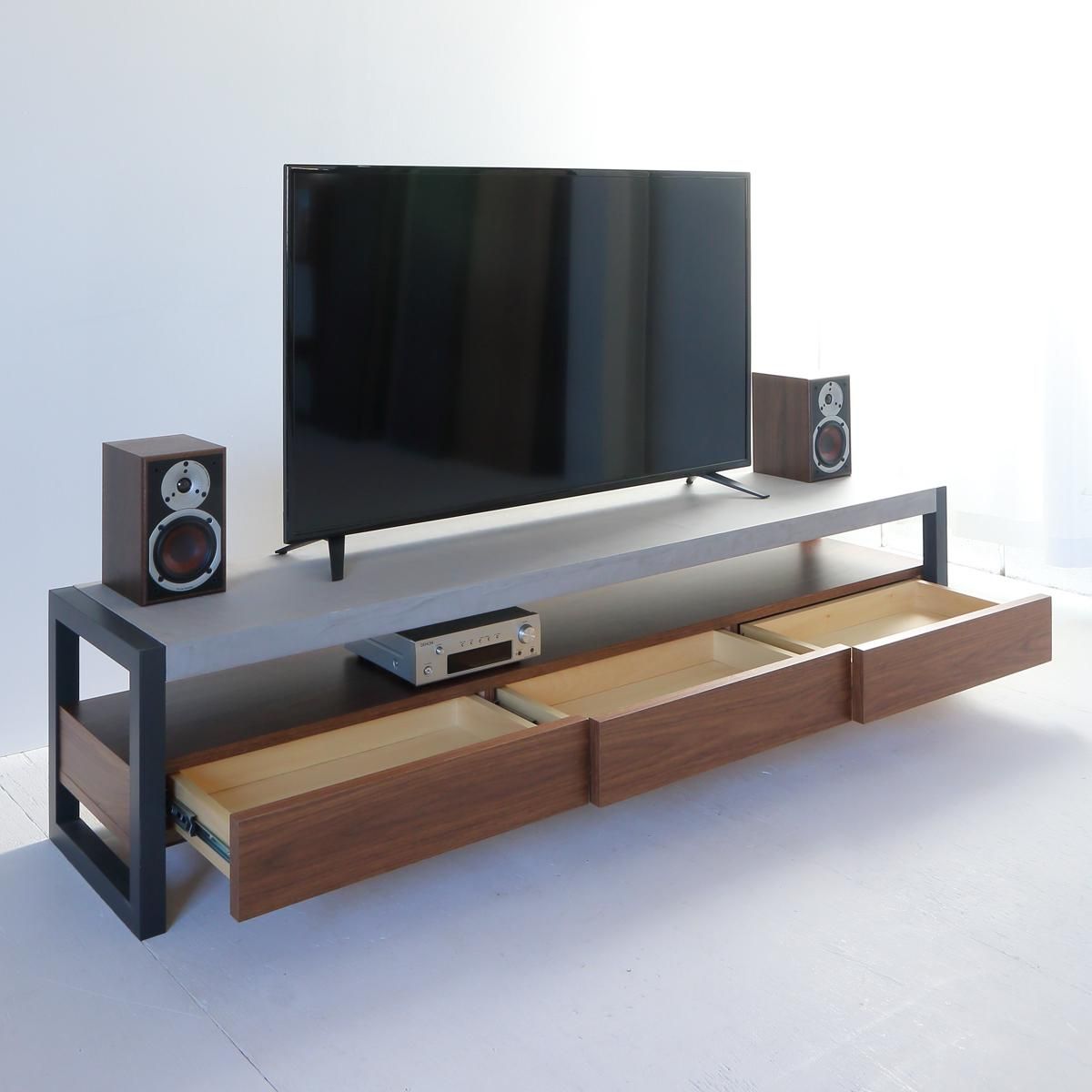 【オーダーメイド品・一点物】モールテックス塗装　ウォールナットテレビボード オーダーメイド品・一点物】モールテックス塗装ウォールナット