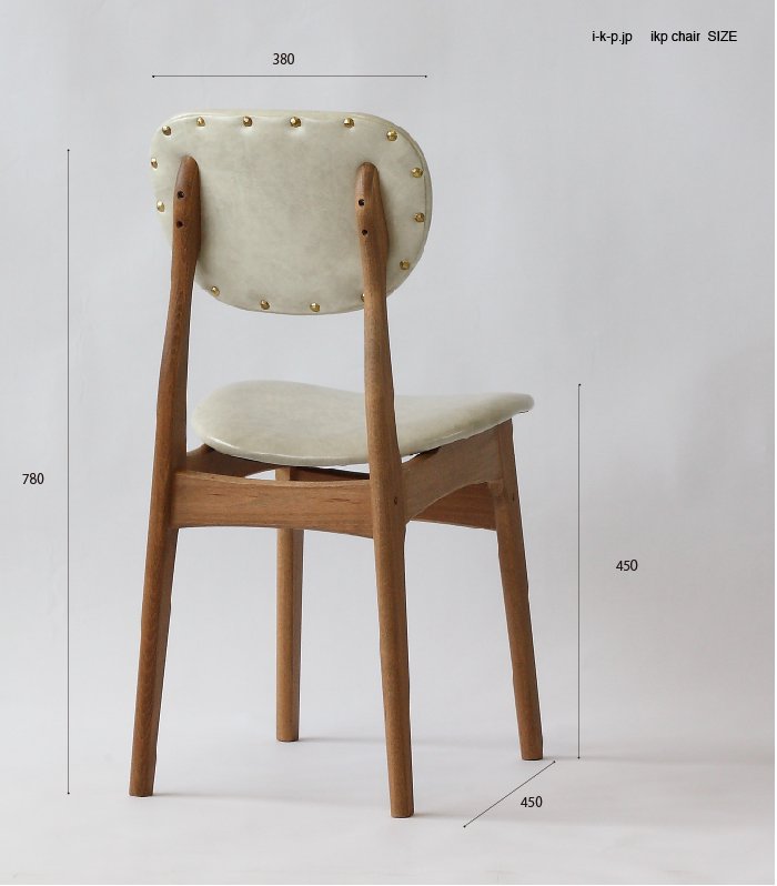 ikpチェアーホワイトレザー/椅子/ 古材家具イカピー