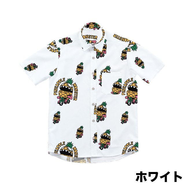 PINEAPPLE MONSTER総柄シャツ<img class='new_mark_img2' src='https://img.shop-pro.jp/img/new/icons24.gif' style='border:none;display:inline;margin:0px;padding:0px;width:auto;' />