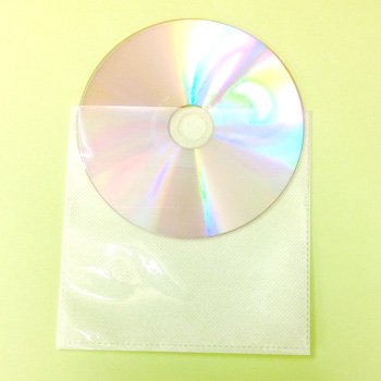 １枚用不織布cdケース 単品１枚 １枚からcd印刷dvd印刷とダイヤモンドcd R盤面印刷