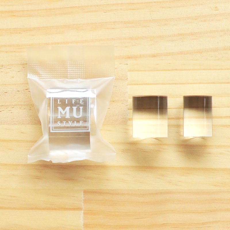 【MU】クリアスタンプ用アクセサリ　アクリルブロック（円筒形） - 雑貨屋いろは