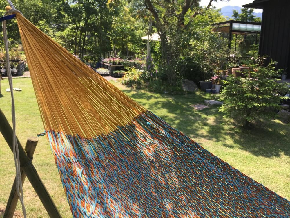 ハンモック ベッド型 太糸コットン 【reguler size】メレーブルー