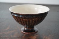 十河隆史 T-pottery | 飴釉しのぎカフェオレボウル