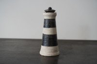 十河隆史 T-pottery | 灯台オブジェ 白黒