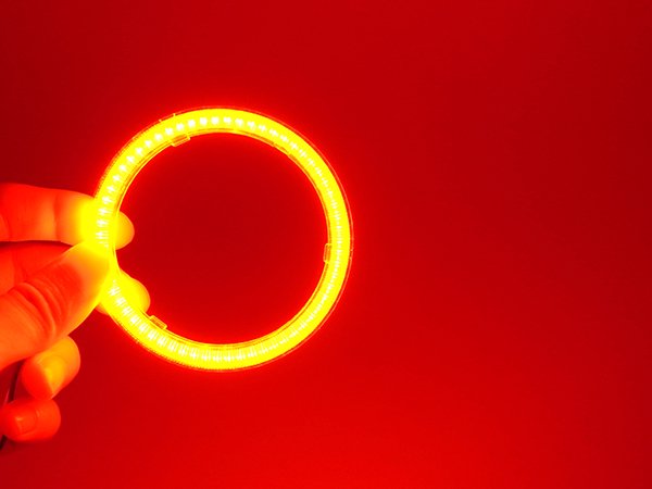最新高輝度 COBイカリング 60Φ～110Φサイズ選択 赤 レッド 2本セット【2334-red】 - Mファクトリー 明かり屋（あかりや ）LEDショップ