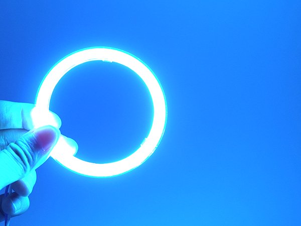 最新高輝度　COBイカリング　60Φ～110Φサイズ選択　淡青色　アイスブルー　2本セット【2334-iceblue】 - Mファクトリー　 明かり屋（あかりや）LEDショップ