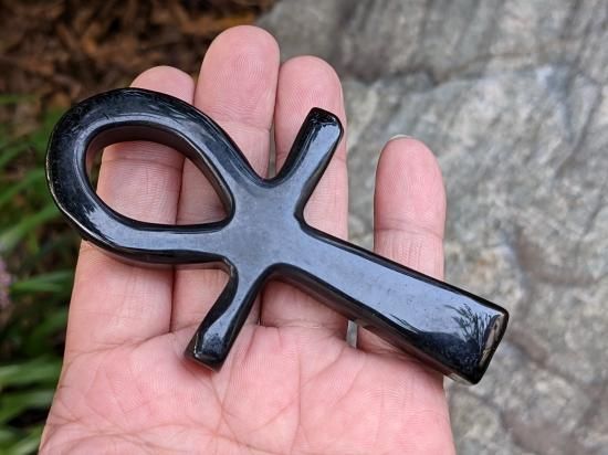 爆レア・アイテム！！ 【 アンク 】エジプト十字 『オブシディアン