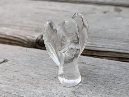 レアンドロ・天使のスカル水晶レムリアンシードエンジェル レムリアンシード 水晶 スカル 骸骨 置き物 240g 1点もの AAA+