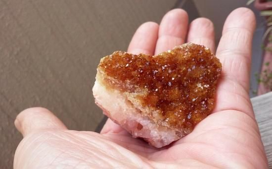 天然【加熱】ブラジル産シトリンクラスター ☆ 高品質