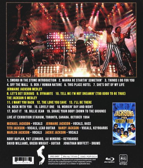 JACKSONS 「VICTORY TOUR 1984 IN TORONTO」 - Blueyez records