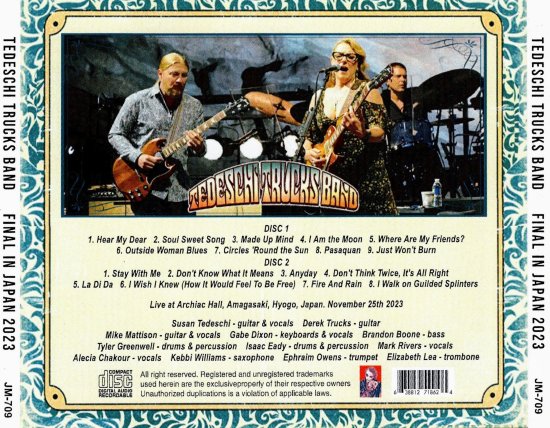 Tedeschi Trucks Band 「FINAL IN JAPAN 2023」 - Blueyez records