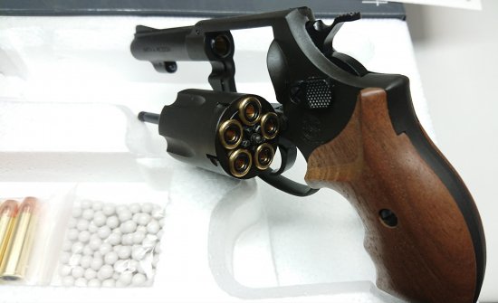 マルシン ガスガン S&W M36 3 inch 木製グリップ仕様 Xカートリッジ 6 ...