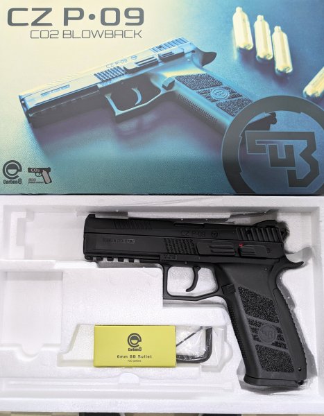 carbon8 CZ P09 黒 6mmBB・CO2ブローバック BK ガスガン カーボネイト カーボン CB05 | 公式CZ社オフィシャルライセンスモデル  - モデルガンショップ チトセ浜松