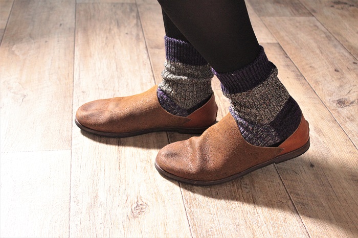 mauna kea ウール配色切替の靴下（5色展開） ユニセックスの画像です