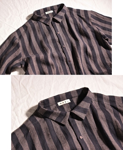 muku ロングシャツ ストライプ ユニセックスの画像です