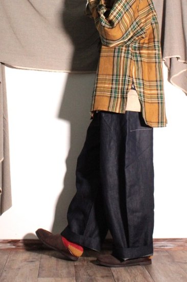 ASEEDONCLOUD HW デニムワイドトラウザー/Wide Trousers インディゴ 