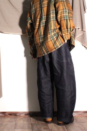 ASEEDONCLOUD HW デニムワイドトラウザー/Wide Trousers インディゴ 