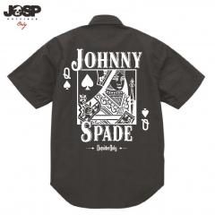 JOHNNYSPADE 半袖ボーリングシャツ 黒 シャツ - JOHNNY SPADE ジョニースペード ウェブショップ