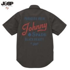 JOHNNYSPADE 半袖ボーリングシャツ 黒 シャツ - JOHNNY SPADE ジョニースペード ウェブショップ