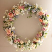 結婚式用ウェルカムリース｜プリザーブドフラワーと高級造花（アーティ