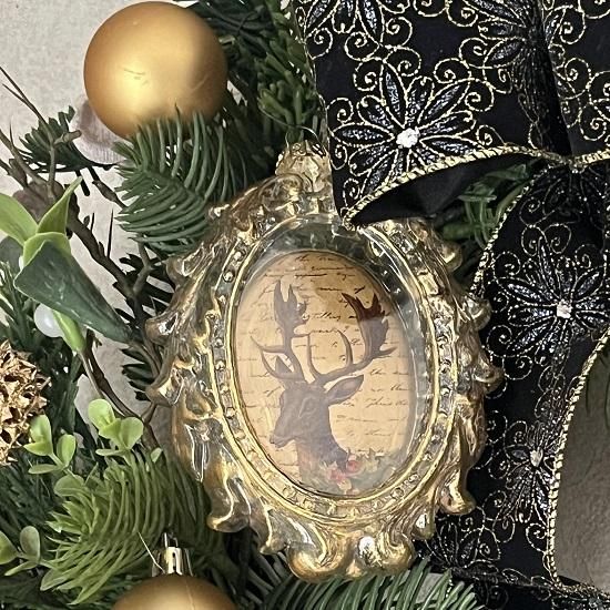 オーナメントが美しい 大人のクリスマスリース オーナメントが美しい 大人のクリスマスリース