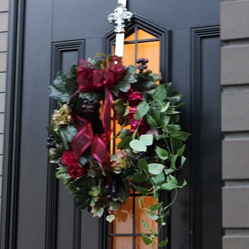 フラワーリース　玄関飾り　インテリア　リース　リースブーケ　玄関リース　造花