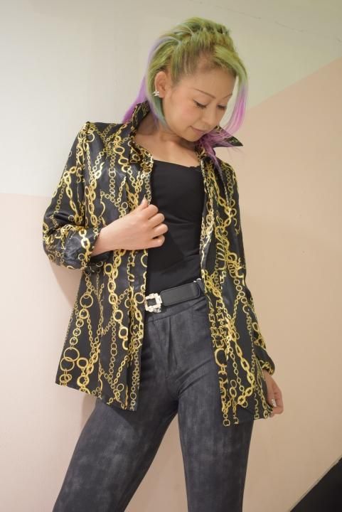 チェーン柄シャツブラウス | 一枚でコーディネートの幅が広がる