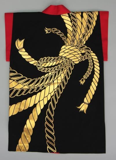 法被も安い【6734/黒地に金】の和太鼓衣装袖無し半纏を販売【祭