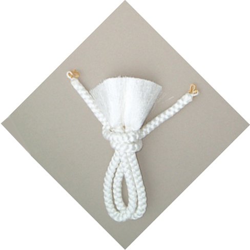 羽織紐も安い 冠婚葬祭に梵天風白羽織紐を販売 祭の壱龍