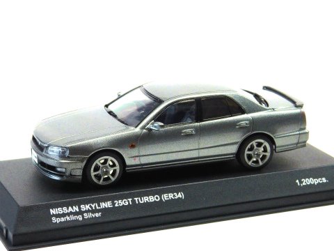 NISSAN SKYLINE 25GT TURBO (ER34 後期) Sparkling Silver 1/43KYOSHO 03252S  D-7611 - Gallery Tanaka Shopping Site