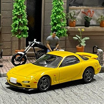 MAZDA RX-7 Type RS-R (FD3S) 1997 Yellow 1/64TOMYTEC 香港限定 F