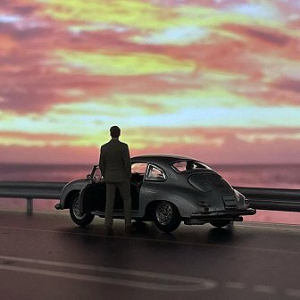 PORSCHE 356 Silver (フル開閉) 1/64PGM PGM-640501 G-6010 - Gallery